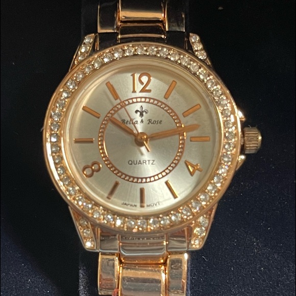 NIB Bella & Rose Watch & Palm Tree Necklace Gift Set in Rose Gold - Picture 4 of 7